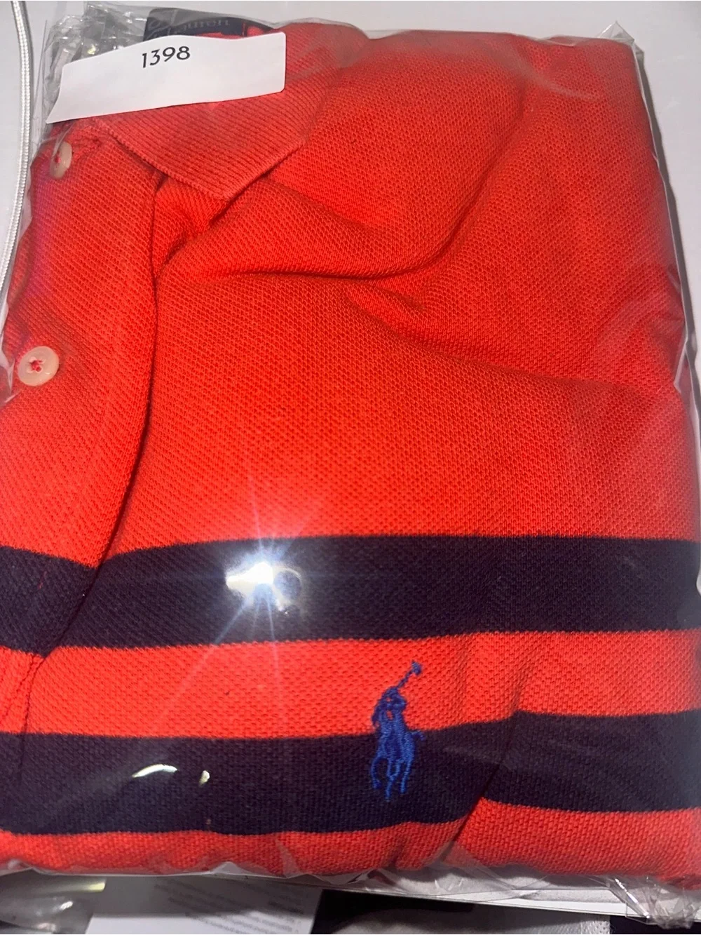 Polo by Ralph Lauren Men’s Red Striped Polo Shirt size XXL